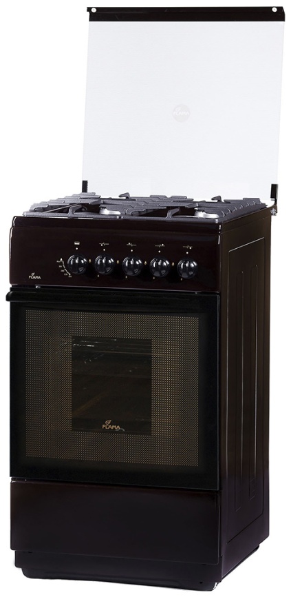 Газовая плита Flama FG 24022 B 50 см, 50 л, 4 конфорки, коричневый фото 1