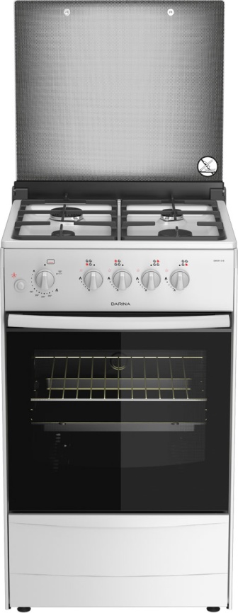 Газовая плита Darina 1B1 GM 441 018 W 50 см, 50 л, 4 конфорки, белый фото 1