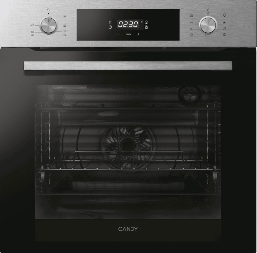 Электрический духовой шкаф Candy COS625XBLS 59 см, 70 л гриль конвекция, серебристый фото 1