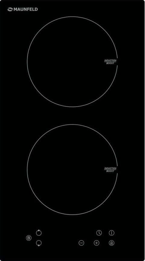 Электрическая варочная панель Maunfeld EVI.292-BK 28 см, 2 конфорки стеклокерамика, черный фото 1