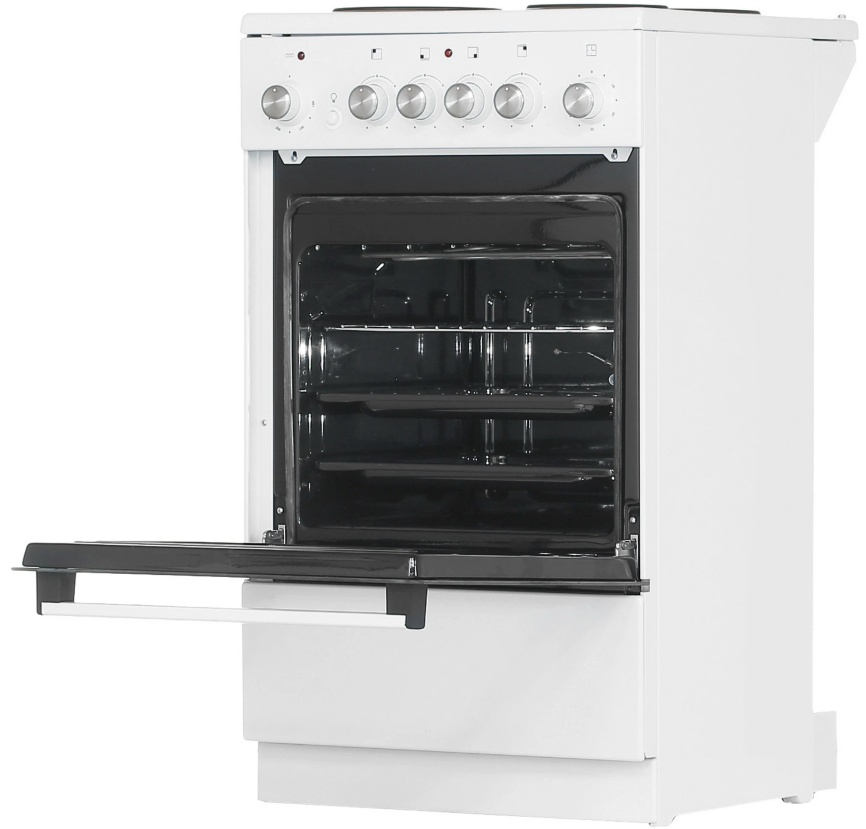 Электроплита De luxe 5004.16 э 50 см, 43 л, 4 конфорки, белый фото 8