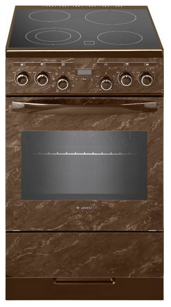 Электроплита Gefest ЭПНД 5560-03 0054 50 см, 4 конфорки, коричневый мрамор фото 1