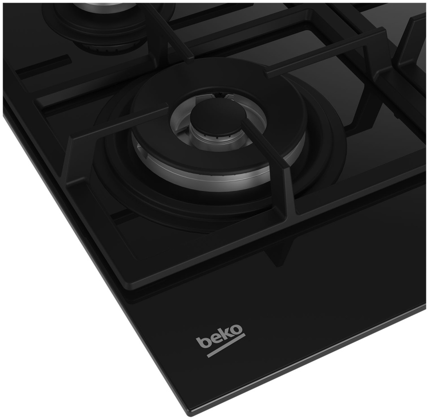 Газовая варочная панель Beko HILW64325SB 58 см, 4 конфорки электроподжиг газконтроль, черный фото 5
