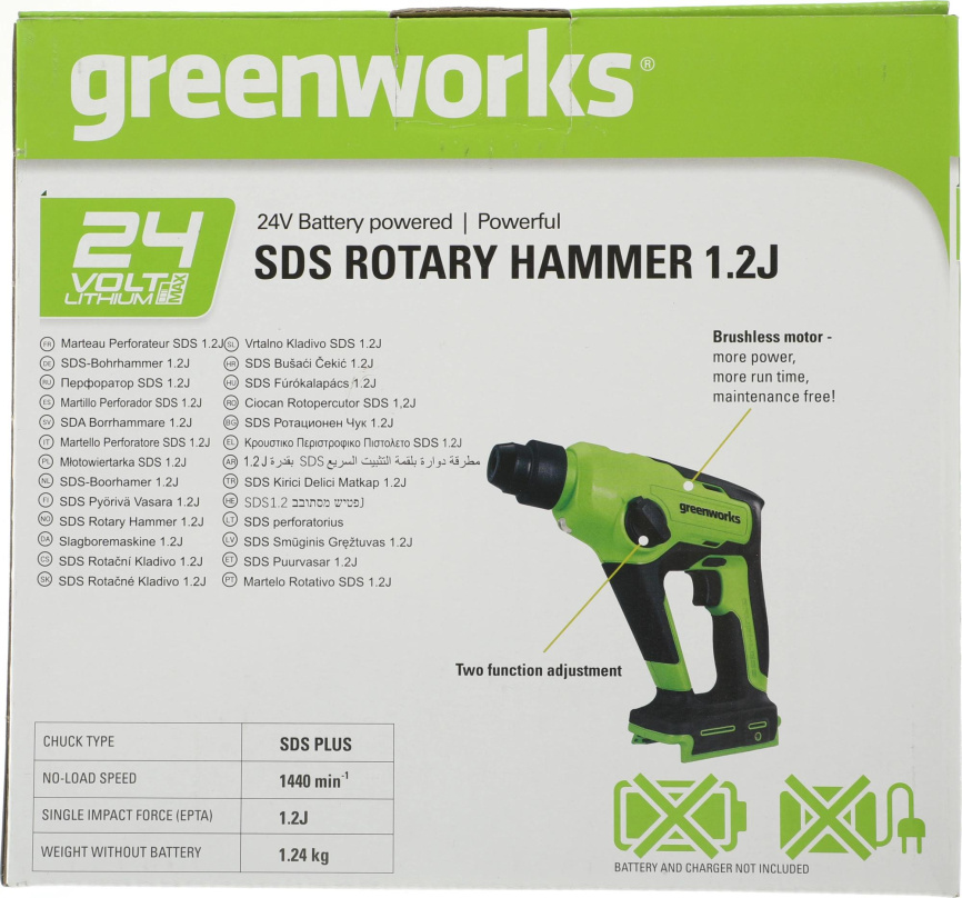 Перфоратор Greenworks 3803107 фото 10
