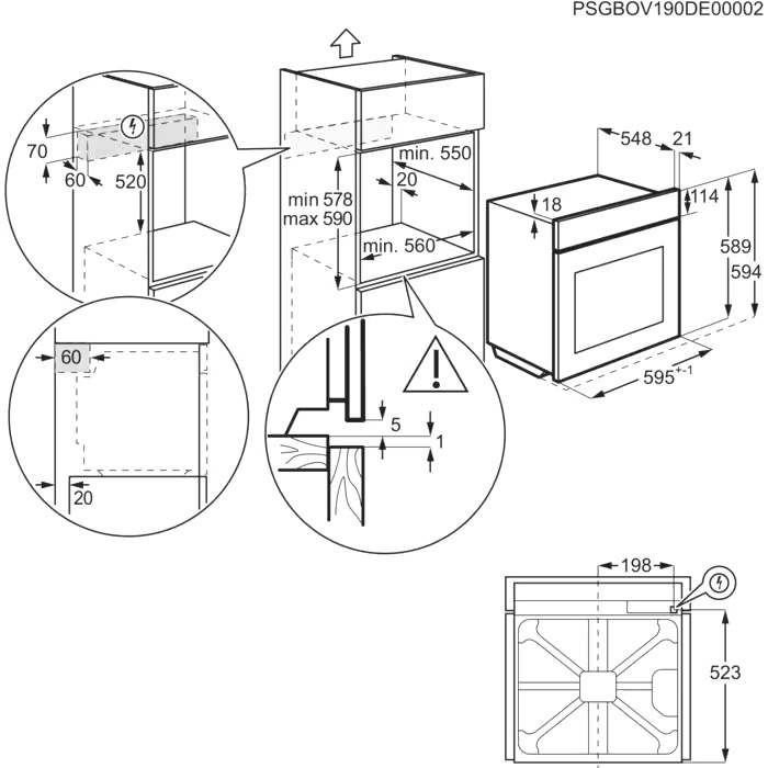 Встраиваемые электрические духовки ELECTROLUX ELECTROLUX KOEBP39WZ фото 8