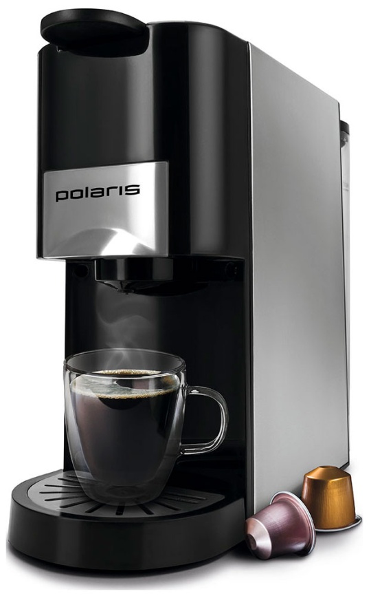 Кофеварка Polaris PCM 2020 3-in-1, нержавеющая сталь/ черный фото 2
