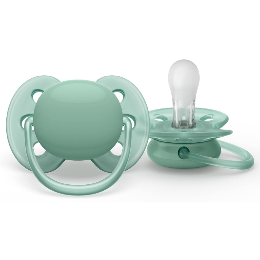 Соска-пустышка Philips Avent SCF091/03 ultra soft нежно-зеленая/оранжевая без рисунка фото 13