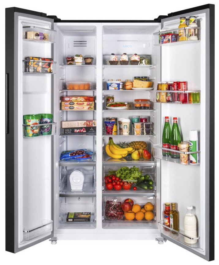 Холодильник Side-by-Side Maunfeld MFF177NFSB No frost, черный фото 3