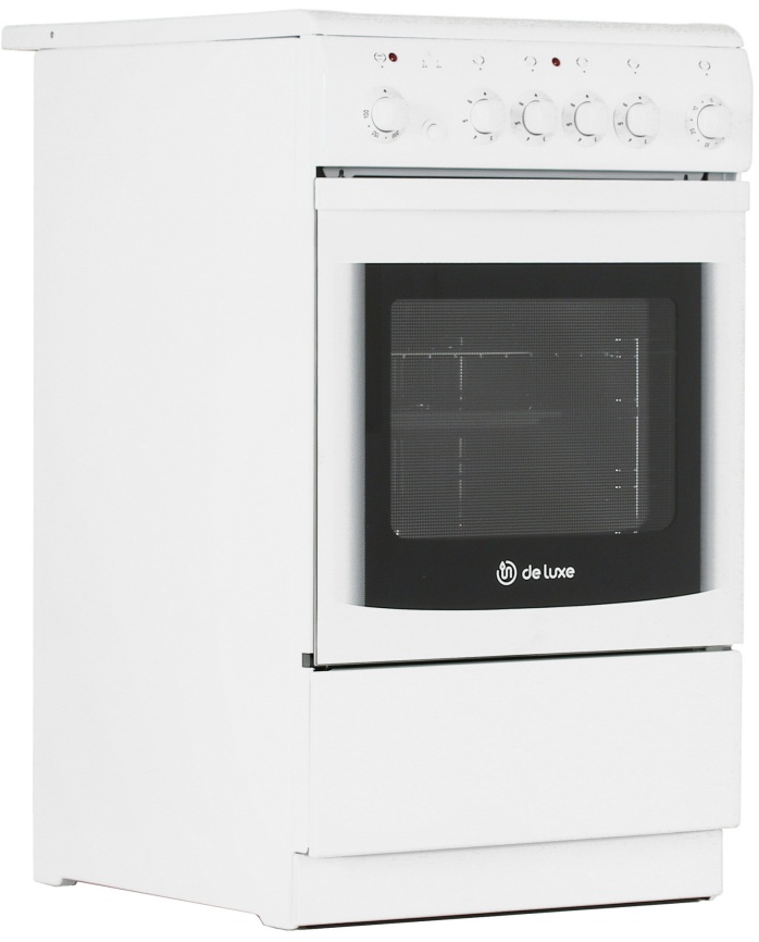 Электроплита De luxe 506004.03 эс 50 см, 4 конфорки, белый фото 4