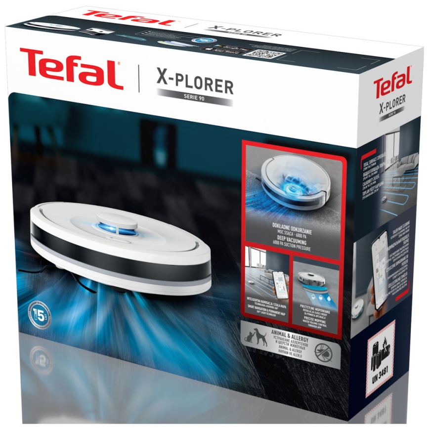 Робот-пылесос Tefal X-PLORER Serie 90 Animal Allergy (RG8777WH) белый фото 9