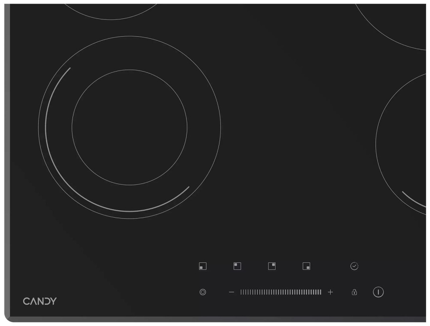 Электрическая варочная панель Candy CHXC64TDVB 58 см, 4 конфорки стеклокерамика, черный фото 6