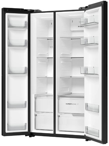 Холодильник Side-by-Side Haier HRF-600DB7RU No frost, черный фото 3