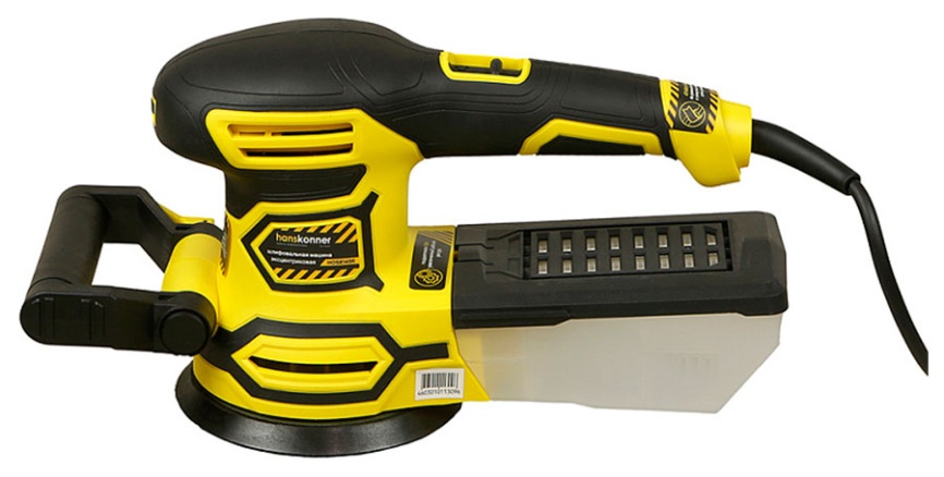 Эксцентриковая шлифовальная машина Hanskonner HOS8145R 450 Вт d=125 мм 6000-12500 об/мин кабель 4 м фото 1