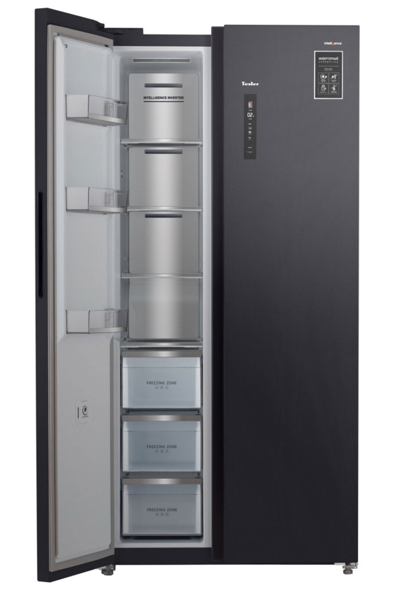 Холодильник Side-by-Side Tesler RSD-537BI GRAPHITE No frost, темно-серый фото 10