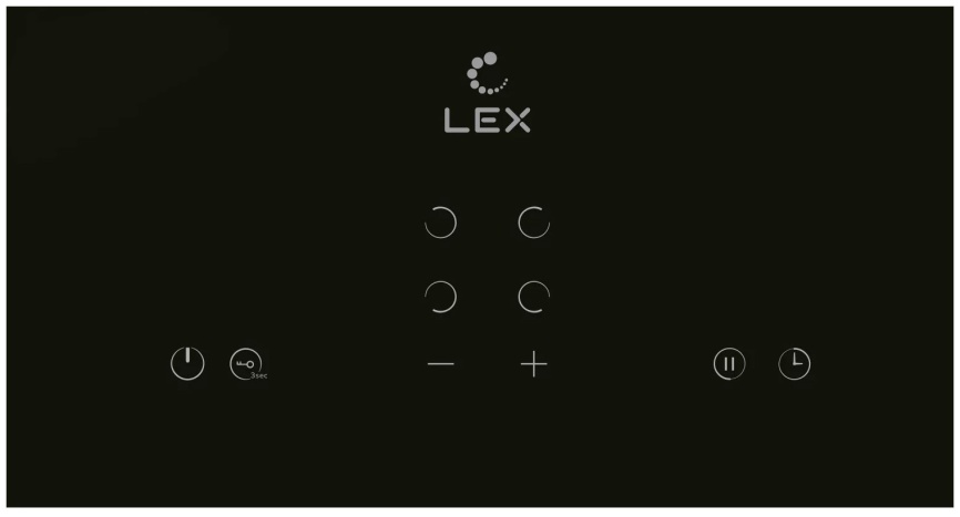 Электрическая варочная панель LEX EVH 640B BL 59 см, 4 конфорки стеклокерамика, черный фото 2