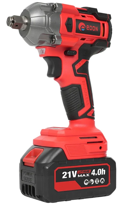 Гайковерт ударный аккумуляторный Edon UAW-21/300CBL фото 1