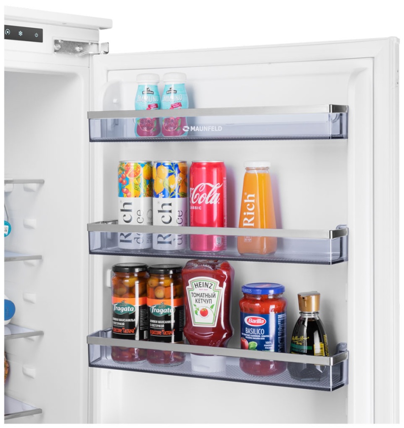Встраиваемый двухкамерный холодильник Maunfeld MBF193SLFWGR Inverter, белый фото 7
