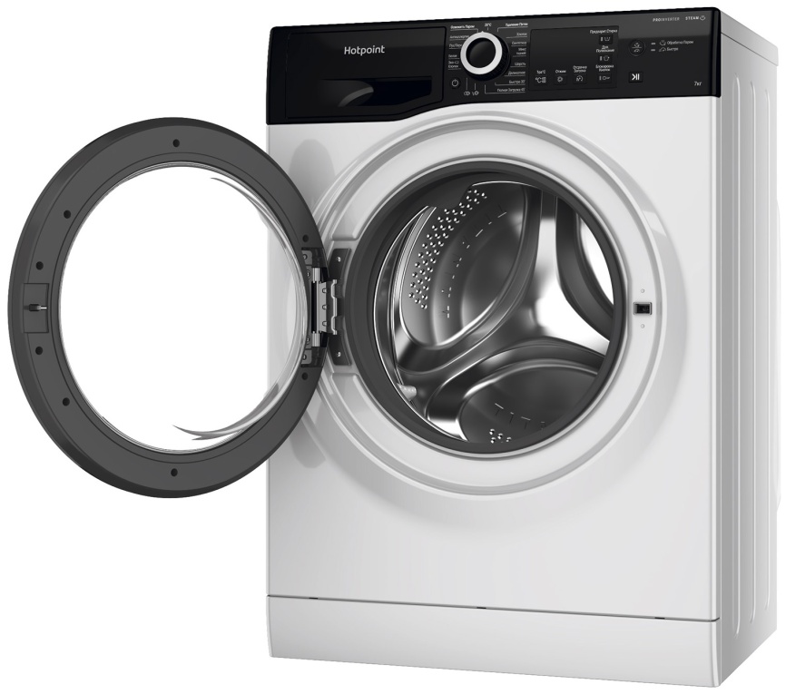 Узкая стиральная машина Hotpoint NSB 7239 ZK VE RU автомат 7 кг, белый фото 4