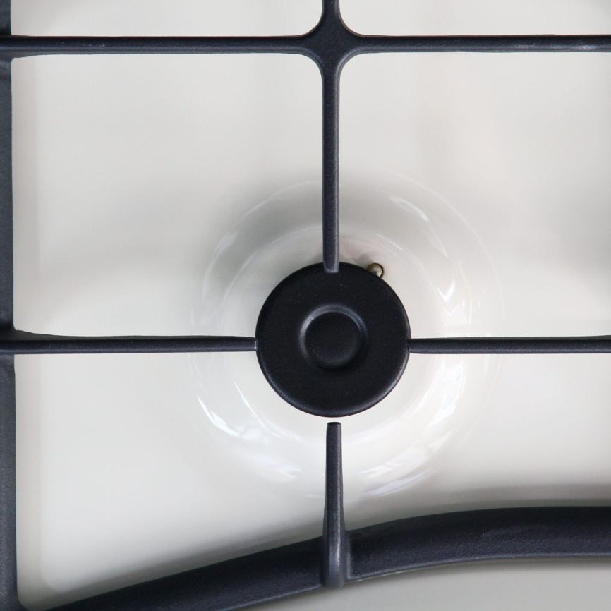 Газовая варочная панель De luxe 5840.00 гмв - 058ЧР 58 см, 4 конфорки электроподжиг газконтроль, топленое молоко фото 4