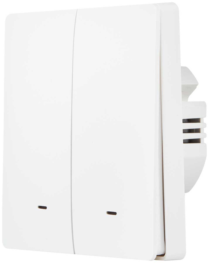 Выключатель  Hommyn настенный, zigbee, 2 клавиши (без нейтрали) SWZBNN02W фото 1