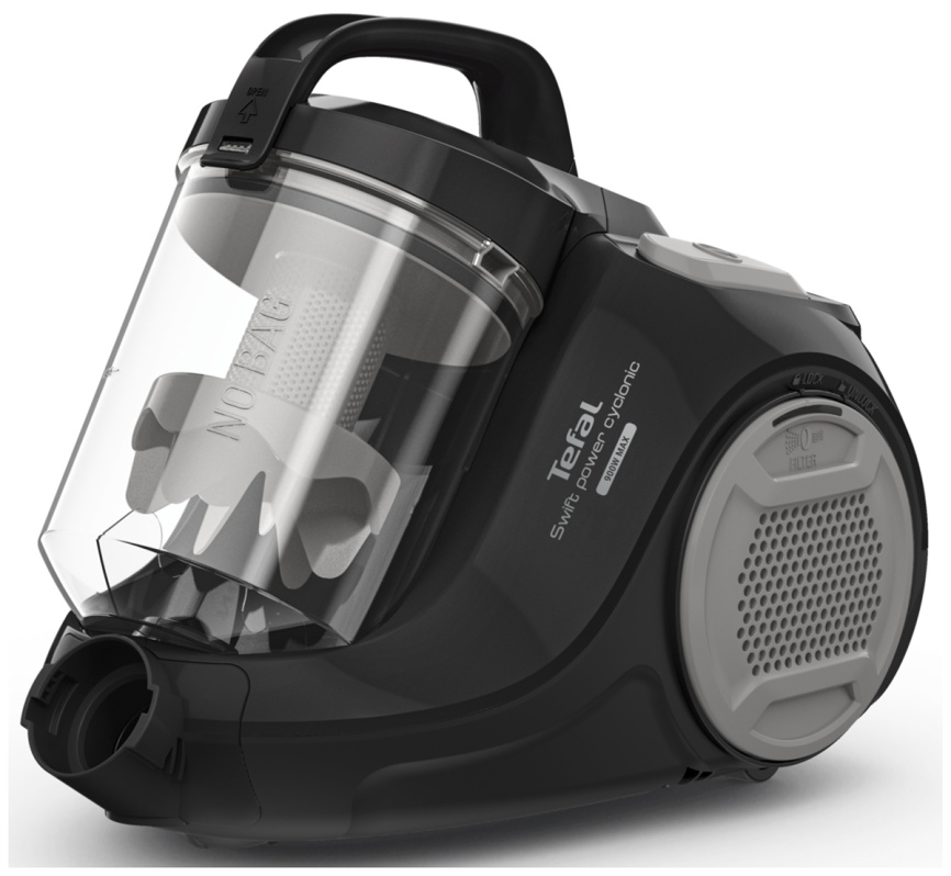 Пылесос напольный Tefal с контейнером для пыли, Swift Power Cyclonic, TW2925EA, черный/серый фото 11