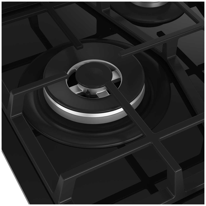 Газовая варочная панель Hotpoint HG 62FD/BK 59 см, 4 конфорки электроподжиг газконтроль, черный фото 4
