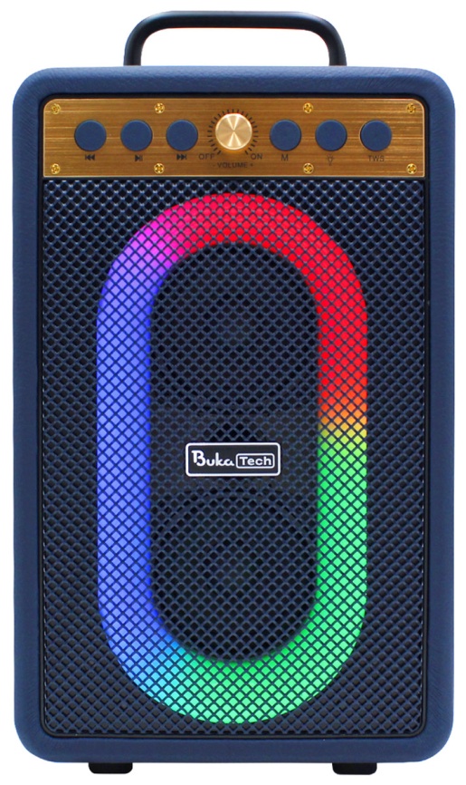 Портативная колонка с двумя микрофонами BukaTech Ella, темно-синий фото 7