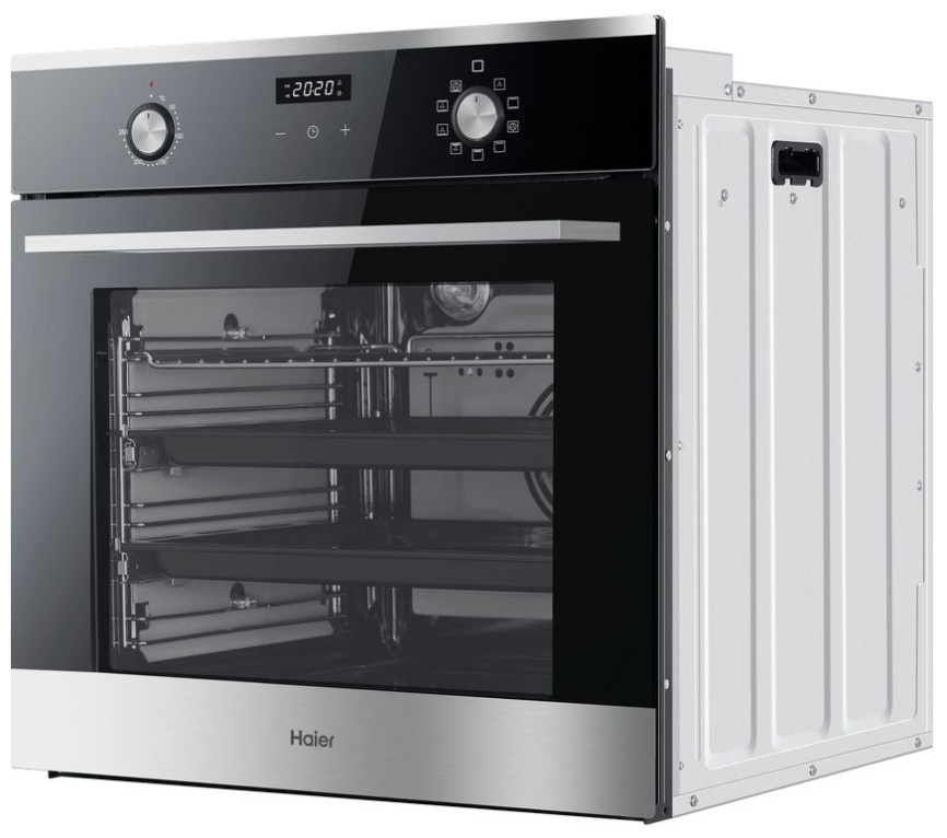 Электрический духовой шкаф Haier HOX-P09CGBX 59 см, 76 л, гриль и конвекция, черный фото 4