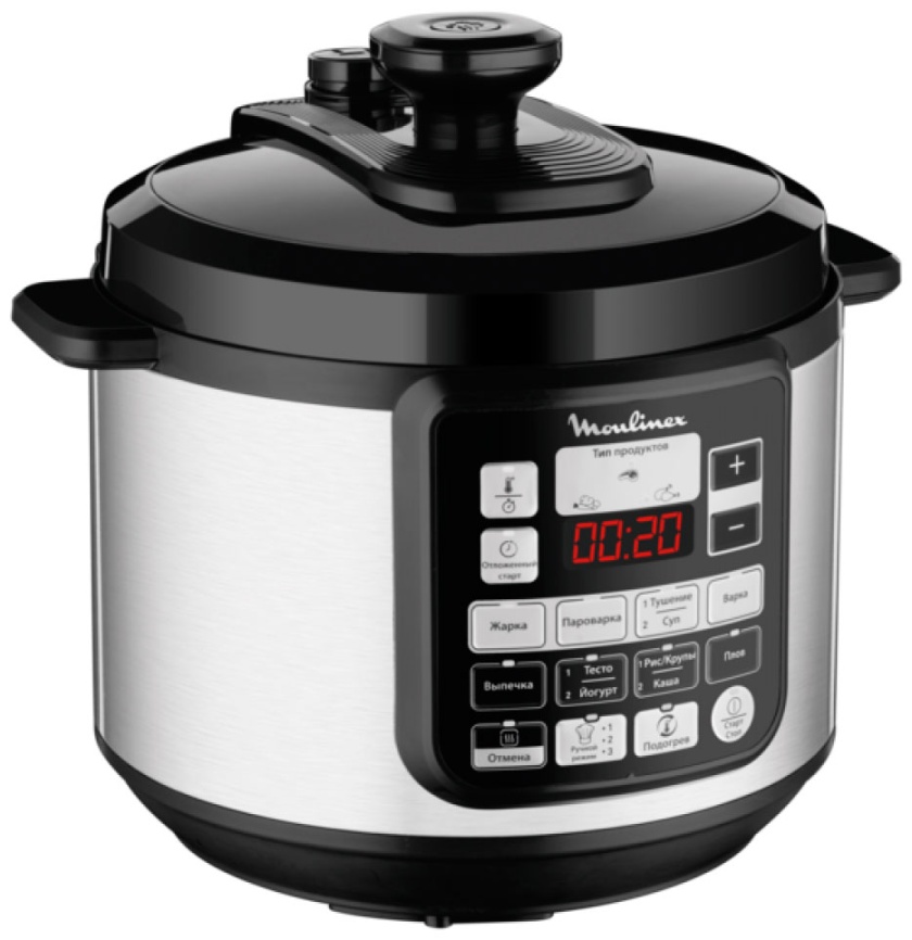Мультиварка-скороварка Moulinex CE620D32, черный/серебристый фото 2