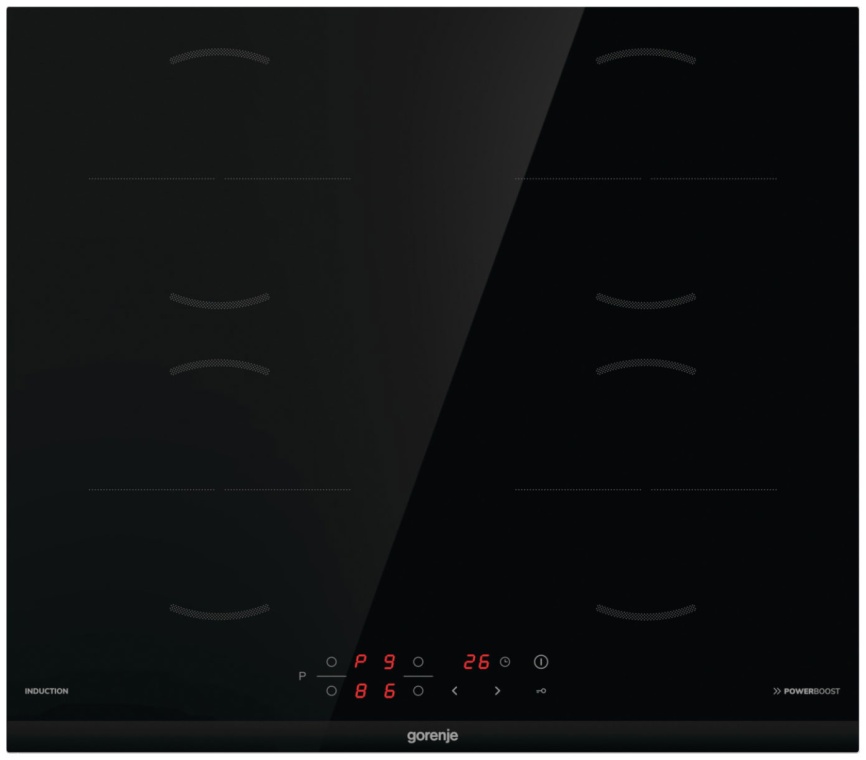 Электрическая варочная панель Gorenje GI6401BCE 59 см, 4 конфорки стеклокерамика, черный фото 1