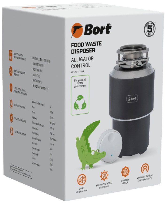 Измельчитель пищевых отходов Bort Alligator Control фото 5