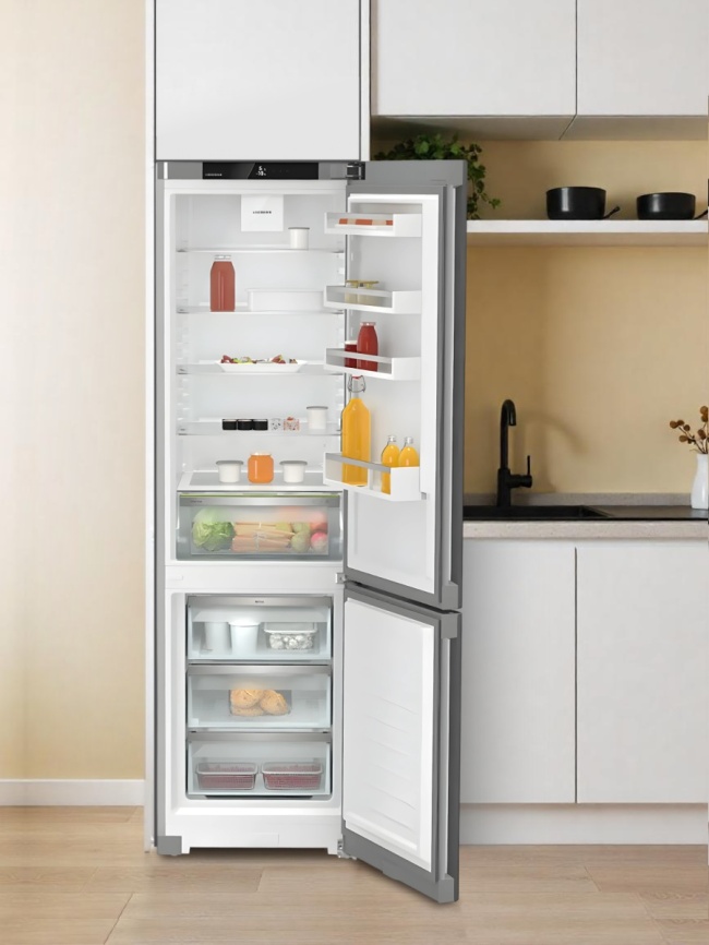 Двухкамерный холодильник Liebherr CNsfd 5703-22 001 No frost, серебристый фото 2