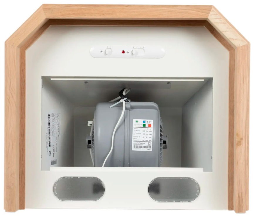 Вытяжка Elikor Пергола 60П-650-П3Л, бежевый/дуб неокрашенный съемное фото 4