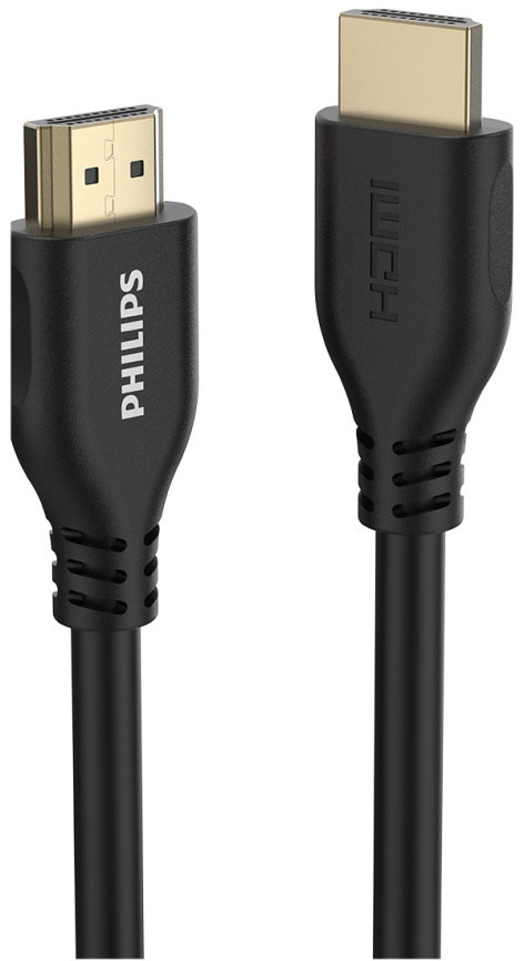Кабель HDMI Philips 1.4 Gold plated PVC, HDMI:4Kx2K@30Hz, 32AWG, 6.0mm, 1.5 м, Black фото 4