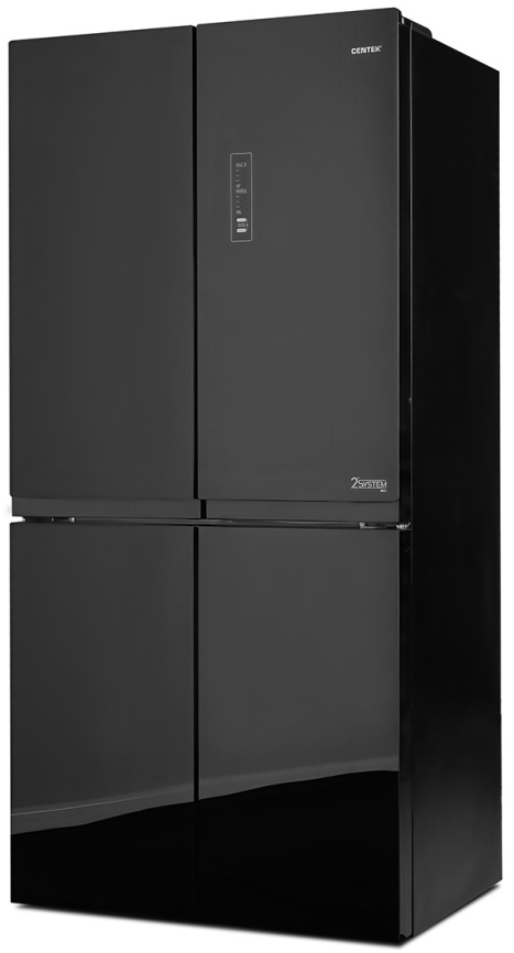 Многокамерный холодильник Centek CT-1756 NF Black Glass No frost, черный фото 4