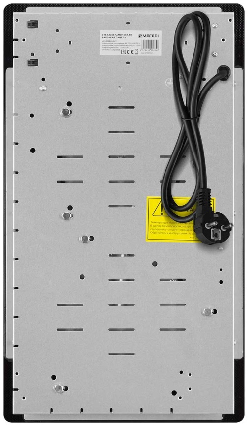 Электрическая варочная панель Meferi MEH302BK LIGHT 30 см, 2 конфорки стеклокерамика, черный фото 6