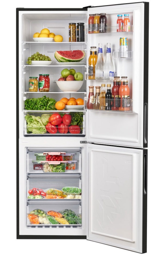 Двухкамерный холодильник Maunfeld MFF185NFSB10 Inverter No frost, черный фото 2