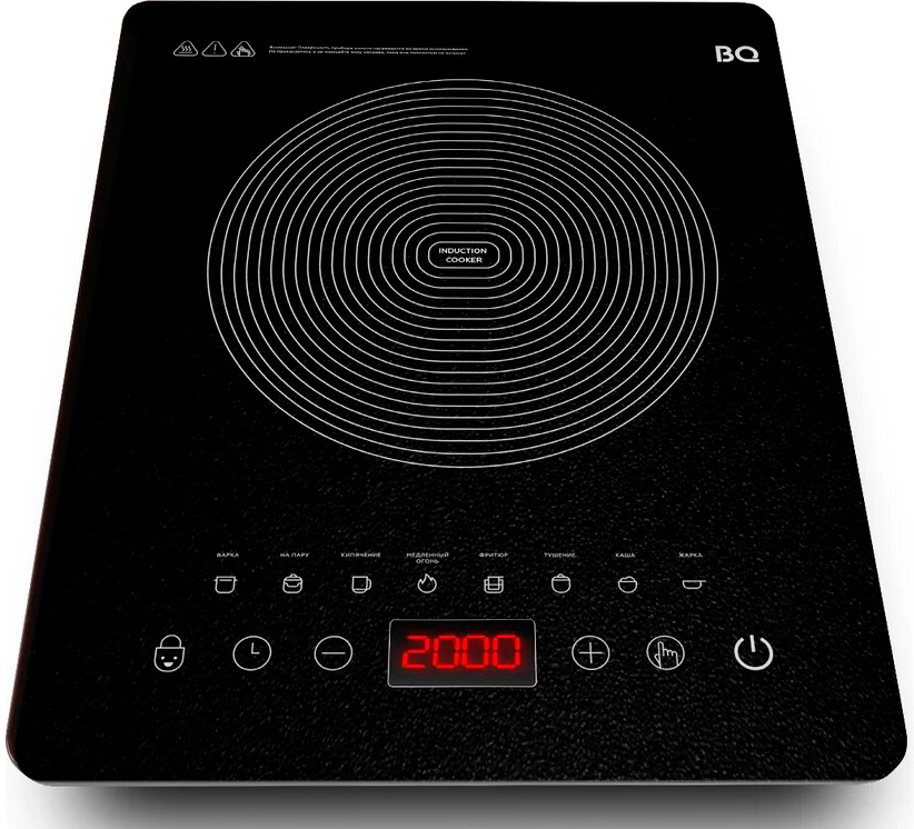 Электрическая плита индукционная BQ HP106B 28 см, 1 конфорка, черный фото 1