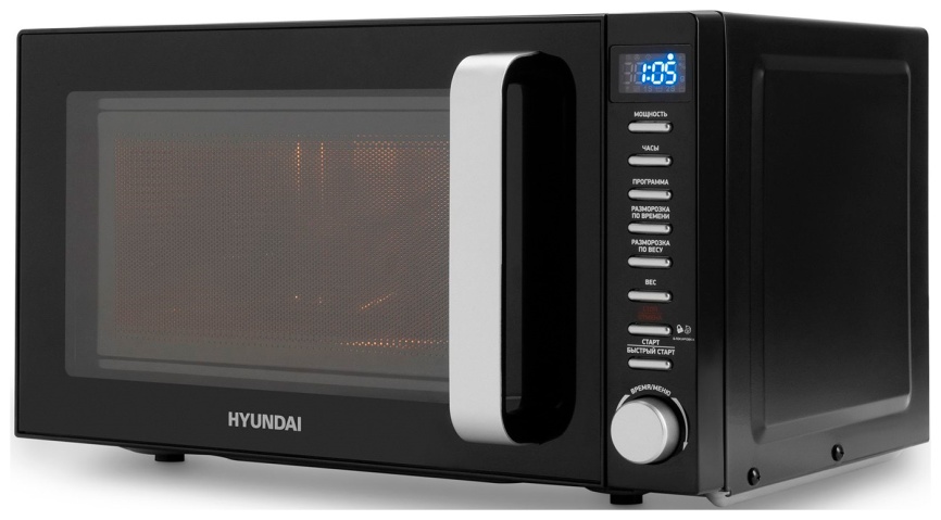 Микроволновая печь - СВЧ Hyundai HYM-D3034, 20 л, 700 Вт, черный/хром фото 1