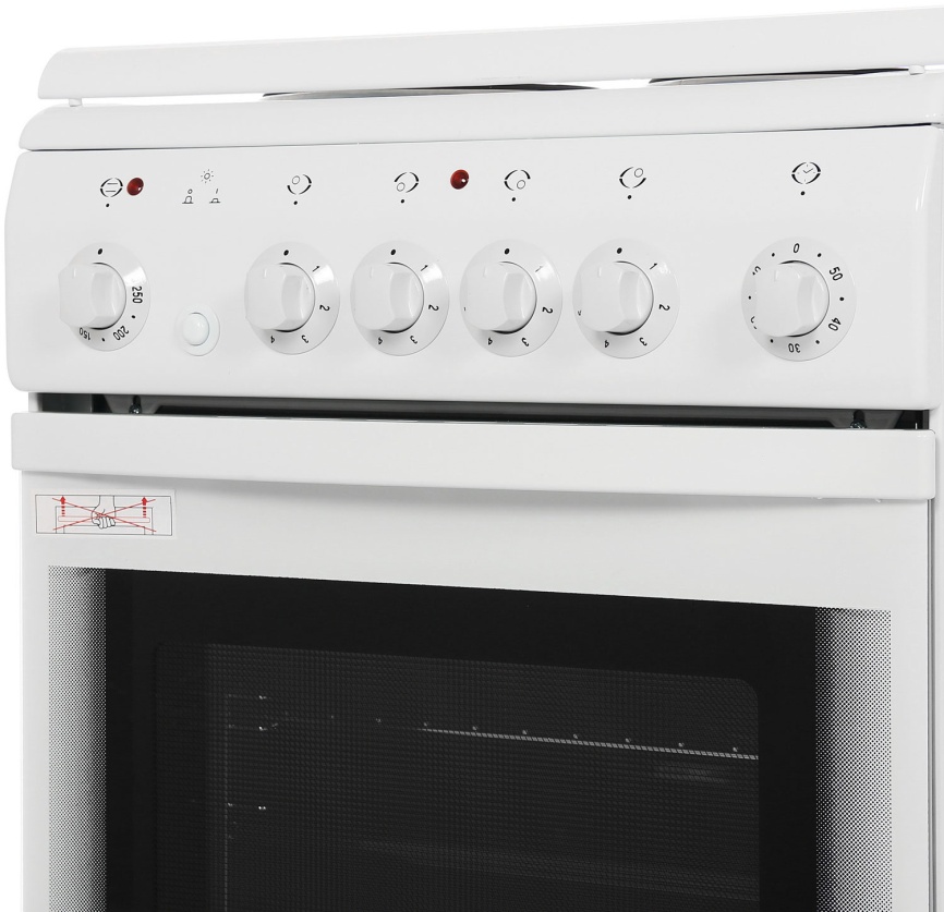 Электроплита De luxe 506004.03 50 см, 50 л, 4 конфорки, белый фото 8