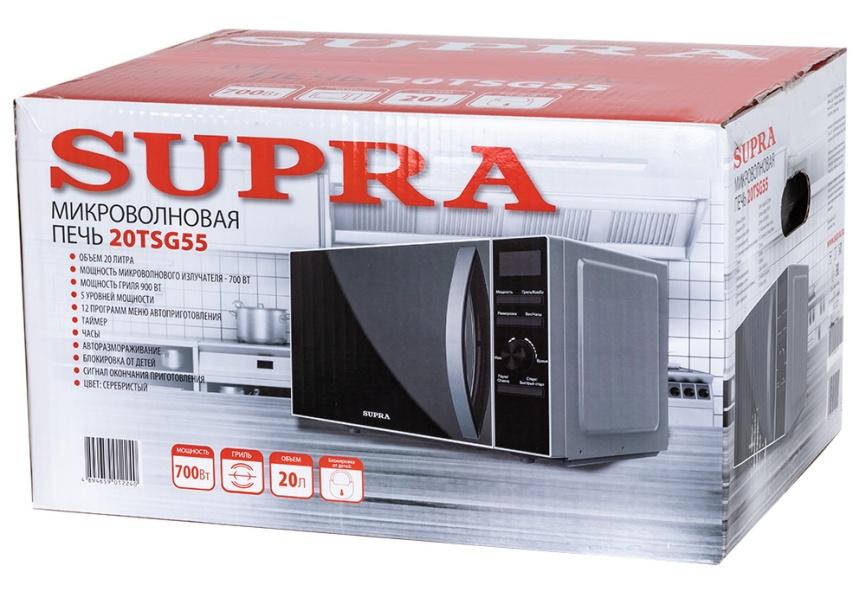 Микроволновая печь - СВЧ Supra 20TSG55 фото 11