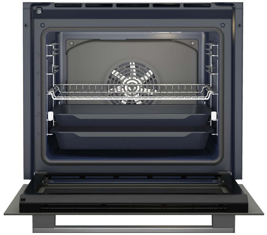 Электрический духовой шкаф Grundig GEBM12300GC 59 см, 72 л гриль конвекция, серый фото 4