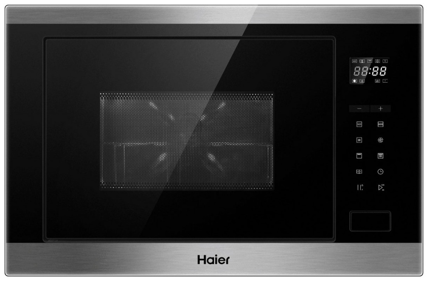 Встраиваемая микроволновая печь СВЧ Haier HMX-BTG259X 25л, черный фото 1