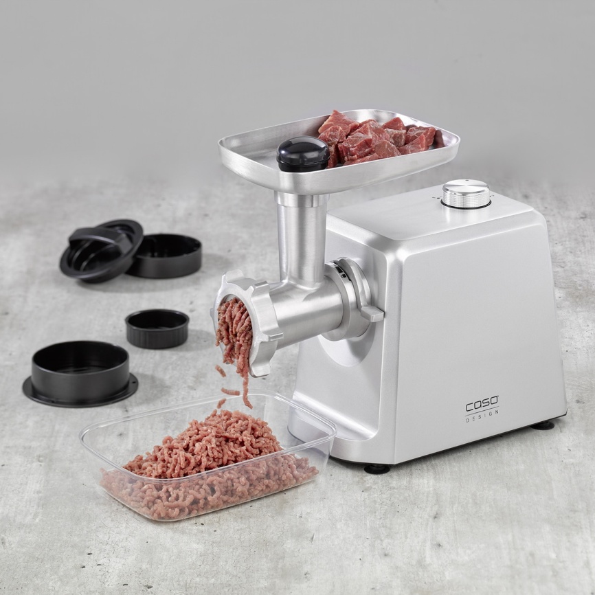 Мясорубка Caso FW 2500, функция реверса, 2,5 кг в мин, нержавеющая сталь фото 11