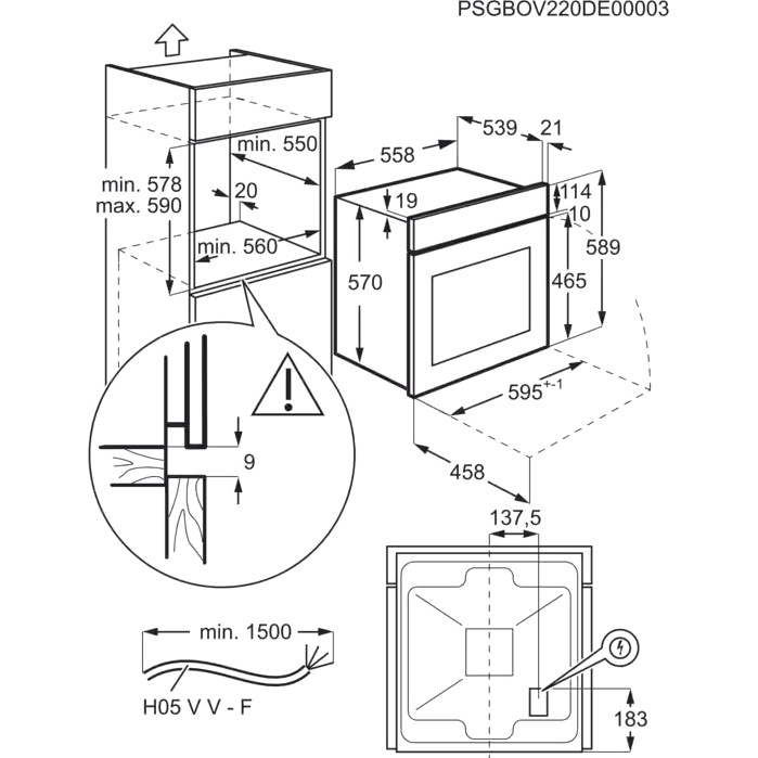 Встраиваемый духовой шкаф ELECTROLUX EOF5H50BX фото 6