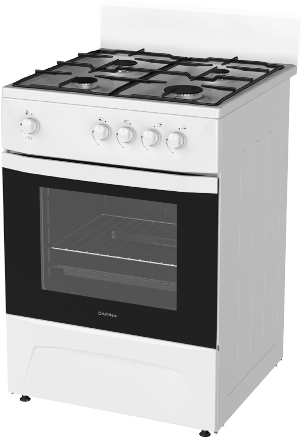 Газовая плита Darina C 1001 W 60 см, 50 л, 4 конфорки, белый фото 4