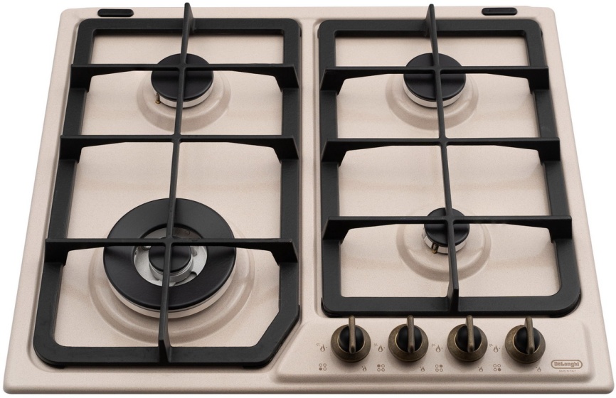 Газовая варочная панель De’Longhi OWF 46 PRO RUS 58 см, 4 конфорки электроподжиг газконтроль, бежевый фото 2