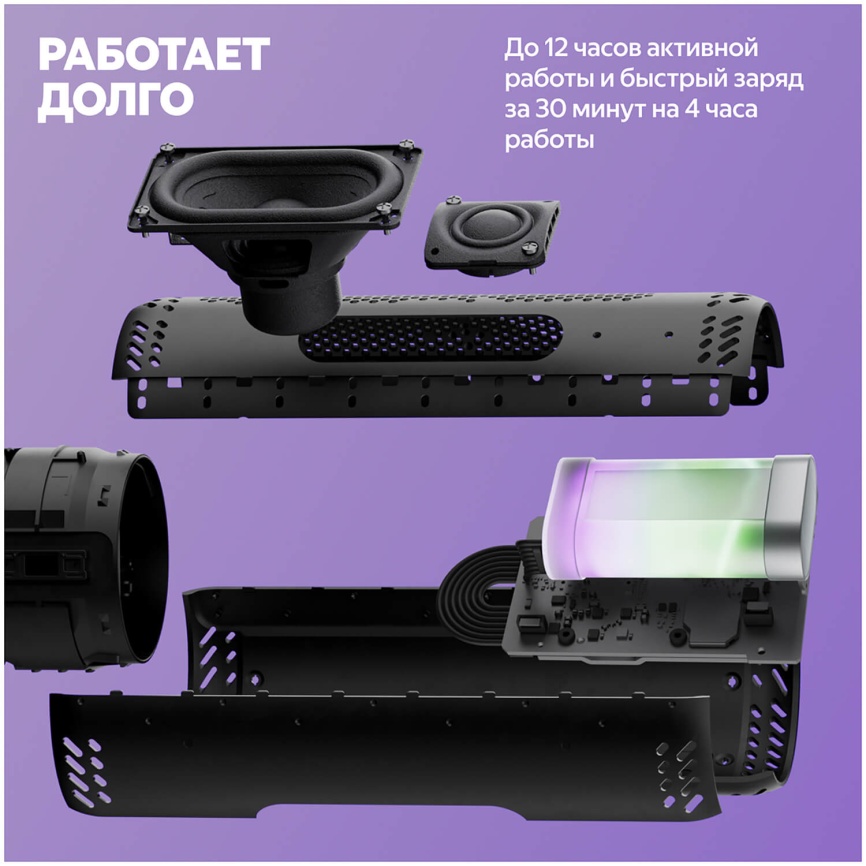 Умная портативная колонка Яндекс Станция Стрит с Алисой, 30Вт, зеленый фото 12