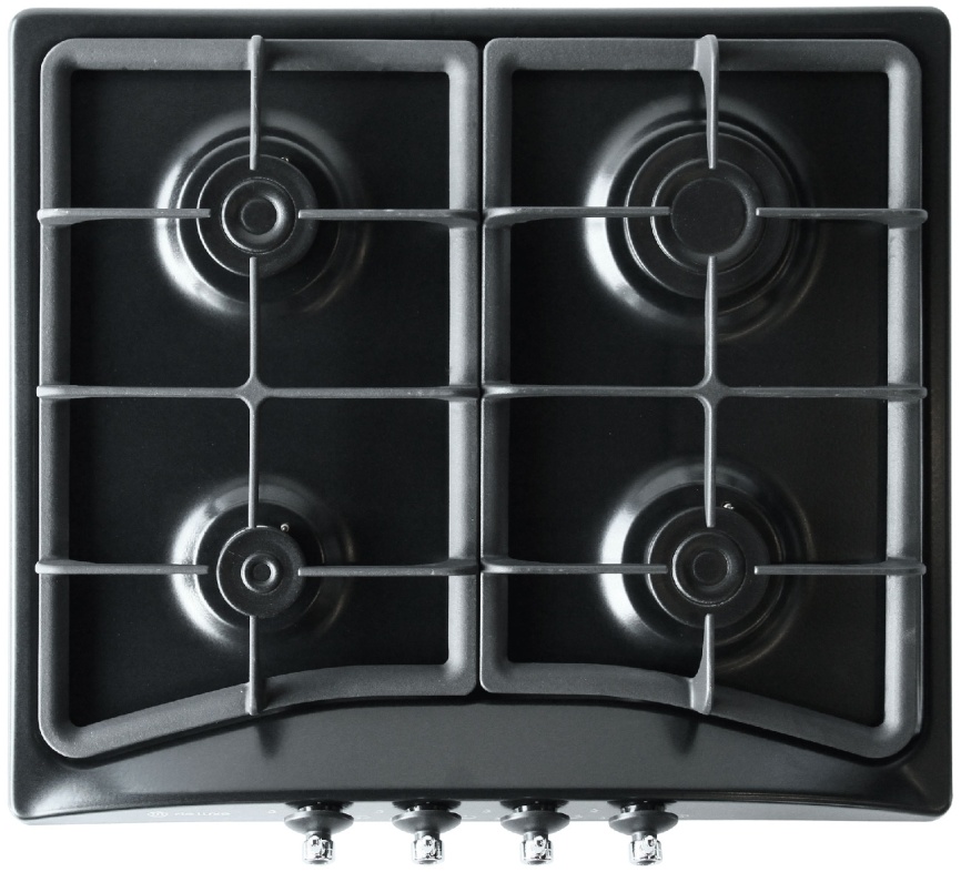 Газовая варочная панель De luxe 5840.00гмв-060 ЧР 58 см, 4 конфорки, черный фото 1
