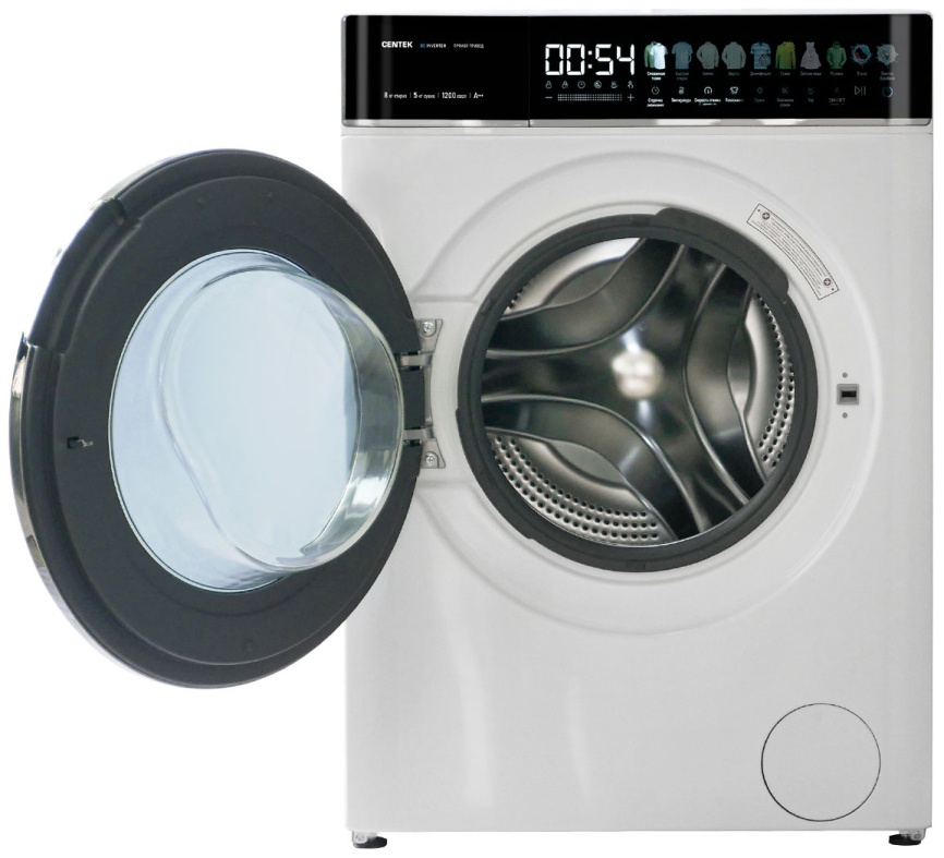 Стиральная машина с сушкой Centek CT-1966 автомат 8 кг, белый фото 5